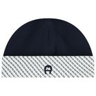 Baby Boys Blue & White Logo Hat, 2, hi-res