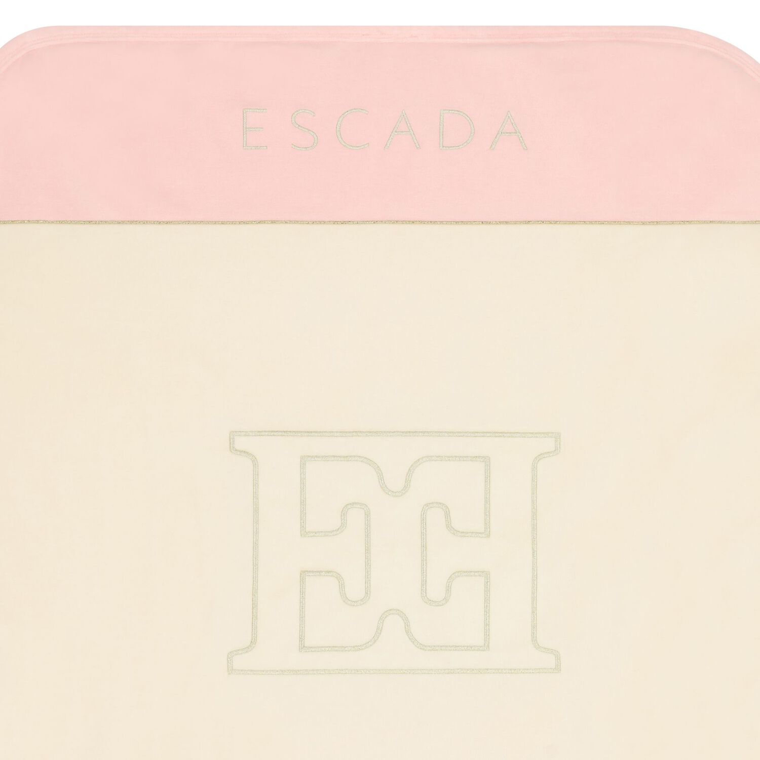 Baby Girls Ivory & Pink Logo Blanket, 1, hi-res