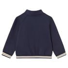 Younger Boys Navy Blue Zip Up Top, 2, hi-res