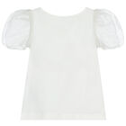 Girls Ivory Embellished T-Shirt, 1, hi-res