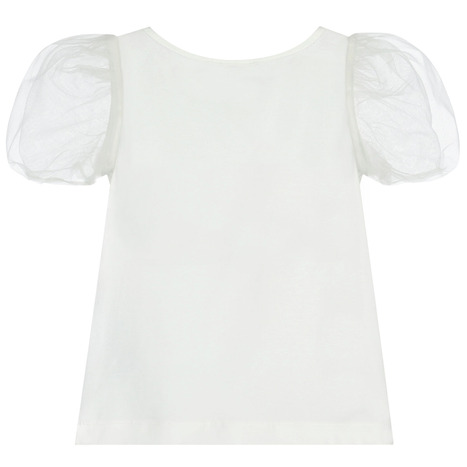 Girls Ivory Embellished T-Shirt, 1, hi-res
