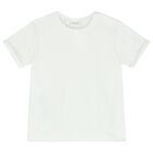 Baby Boys Blue & White Dungaree & Hat Set, 2, hi-res