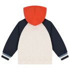 Younger Boys Ivory, Blue & Orange 3-Piece Tracksuit, 2, hi-res