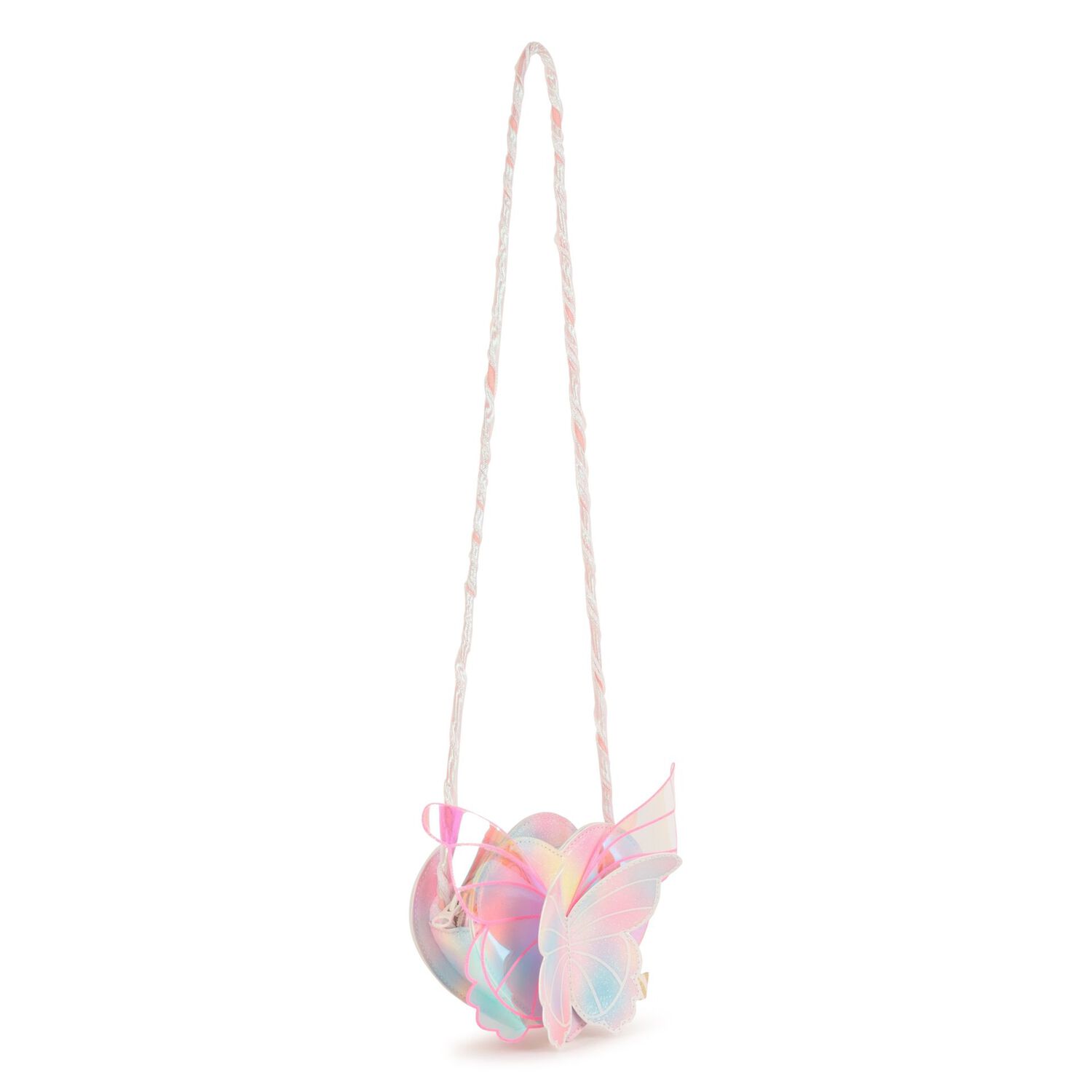 Girls Pink Butterfly Handbag, 1, hi-res