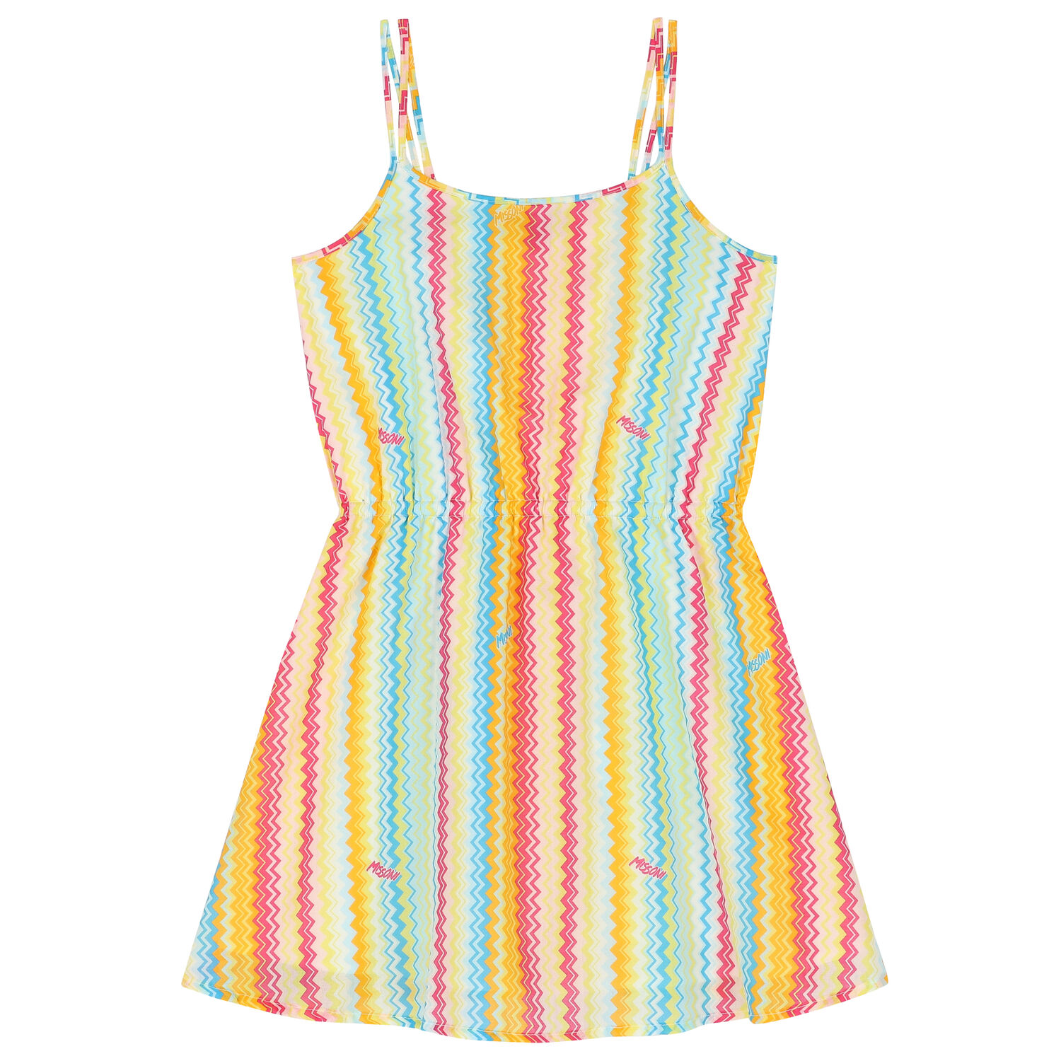 Girls Multi-Coloured Zigzag Dress, 2, hi-res image number null