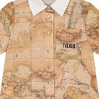 Girls Beige Geo Map Dress, 1, hi-res