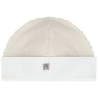 White Teddy Bear Logo Babygrow Set, 1, hi-res