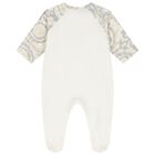 Baby Girls Ivory & Grey Barocco Babygrow, 1, hi-res