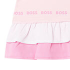 Baby Girls Pink Logo Dress, 1, hi-res