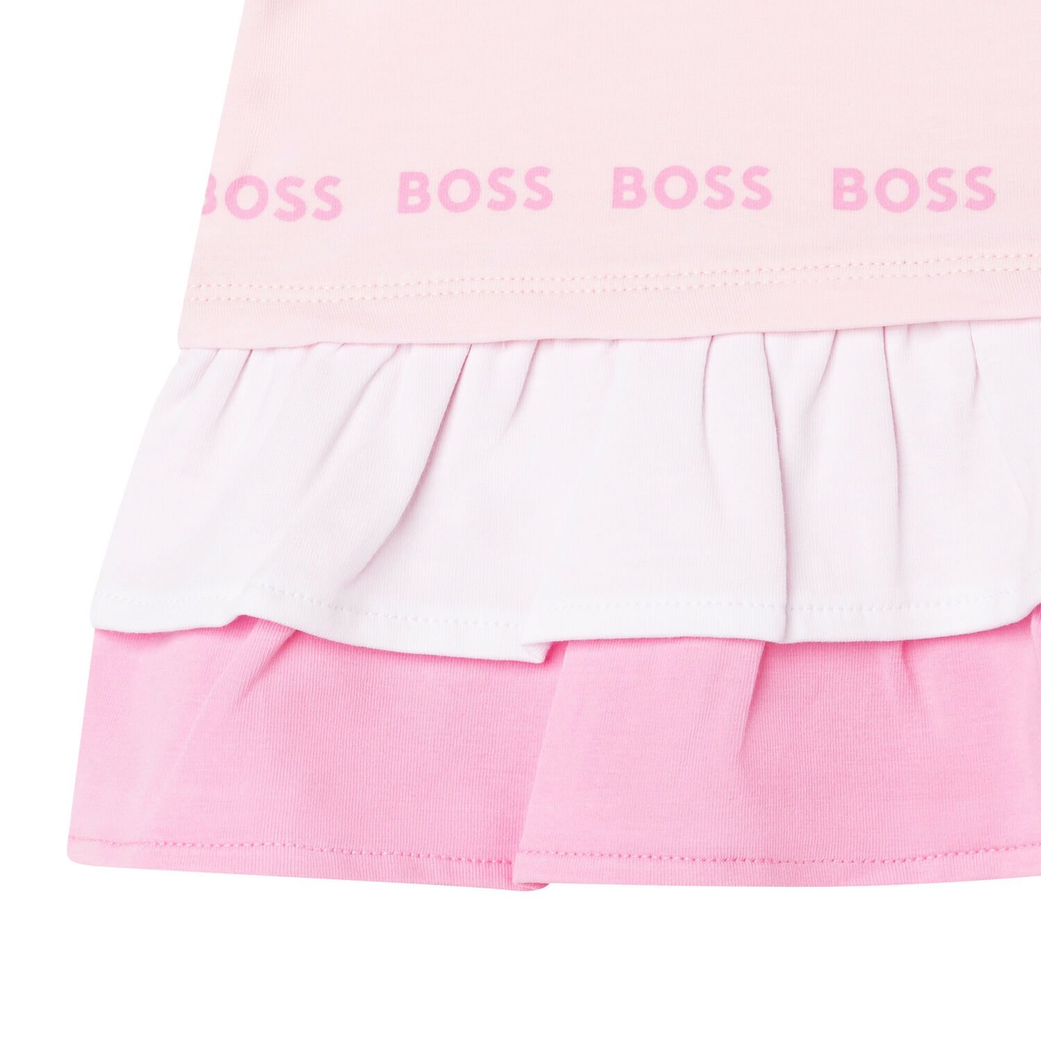 Baby Girls Pink Logo Dress, 1, hi-res