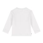 Baby Boys White Logo Long Sleeve Top, 1, hi-res