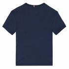 Boys Navy Blue Logo T-Shirt, 1, hi-res