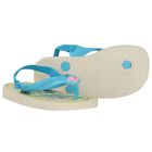 Girls Beige Logo Flip Flops, 1, hi-res