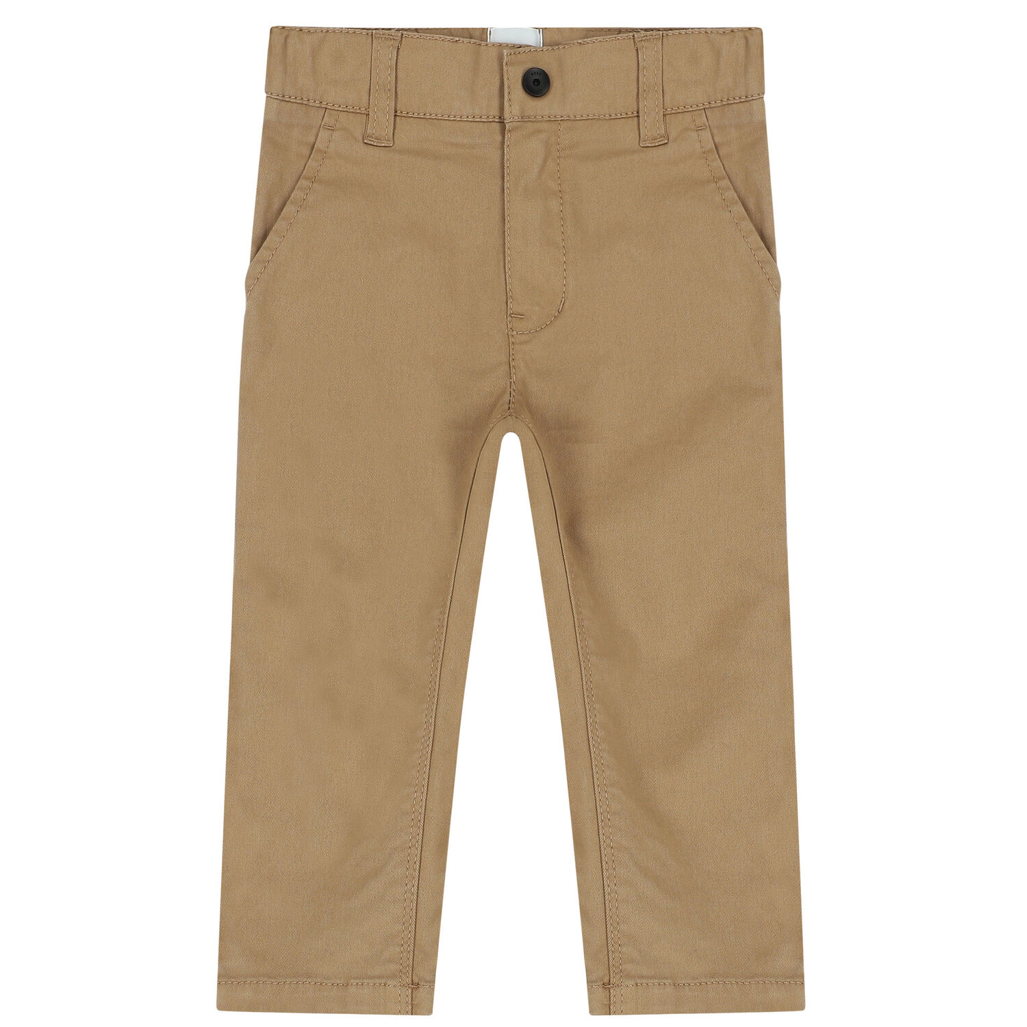 Younger Boys Beige Chino Trousers, 1, hi-res