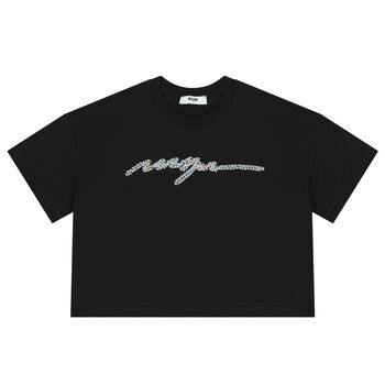 Girls Black Logo T-Shirt