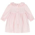 Baby Girls Pink Smocked Dress, 1, hi-res