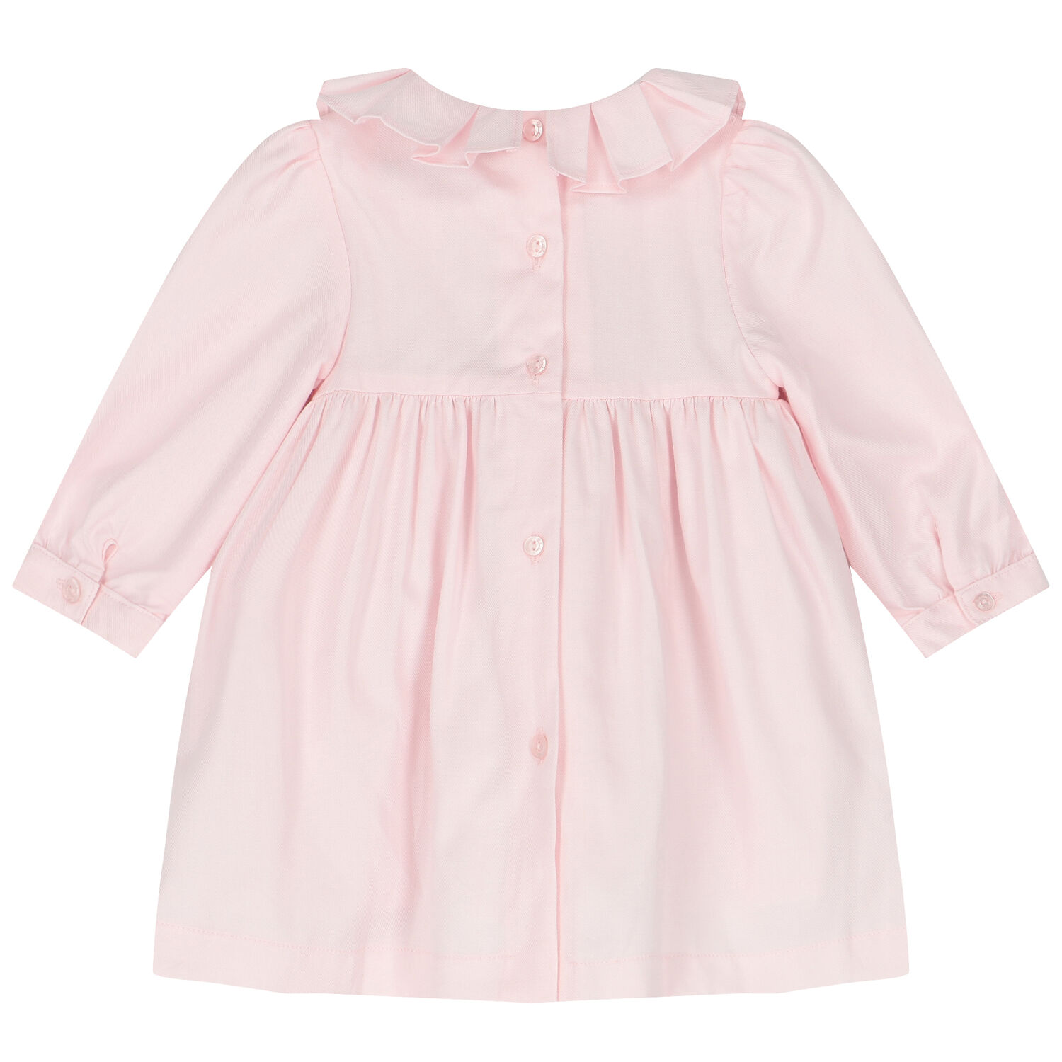 Baby Girls Pink Smocked Dress, 1, hi-res
