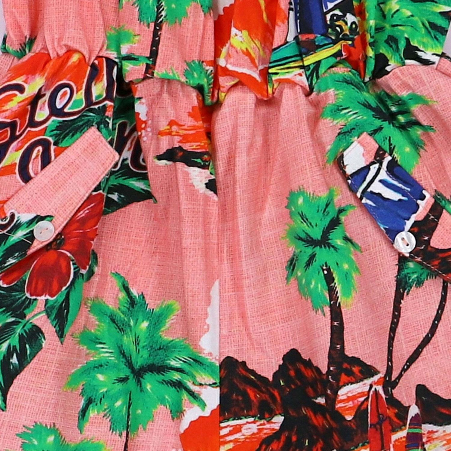 Girls Pink Printed Playsuit, 1, hi-res image number null