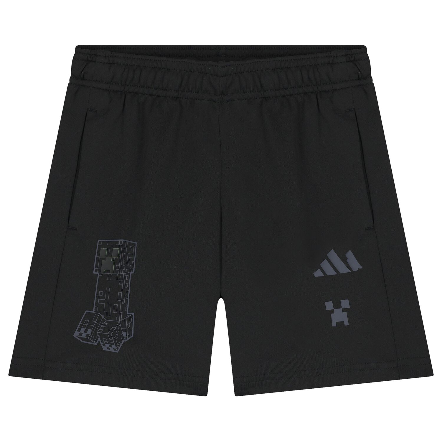 Boys Black Logo Shorts, 1, hi-res
