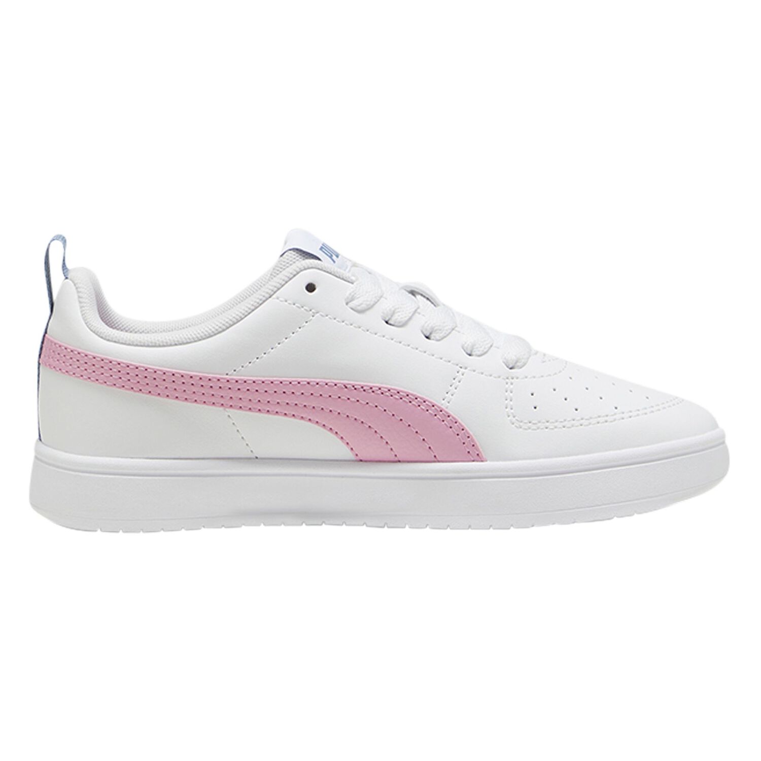 Girls White & Pink Rickie Trainers, 2, hi-res