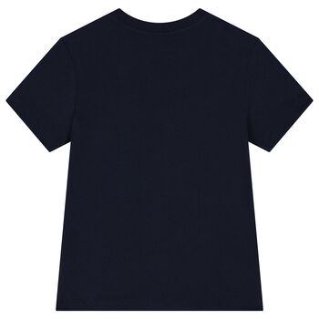 Boys Navy Blue Logo T-Shirt