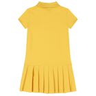 Girls Yellow Logo Polo Dress, 1, hi-res
