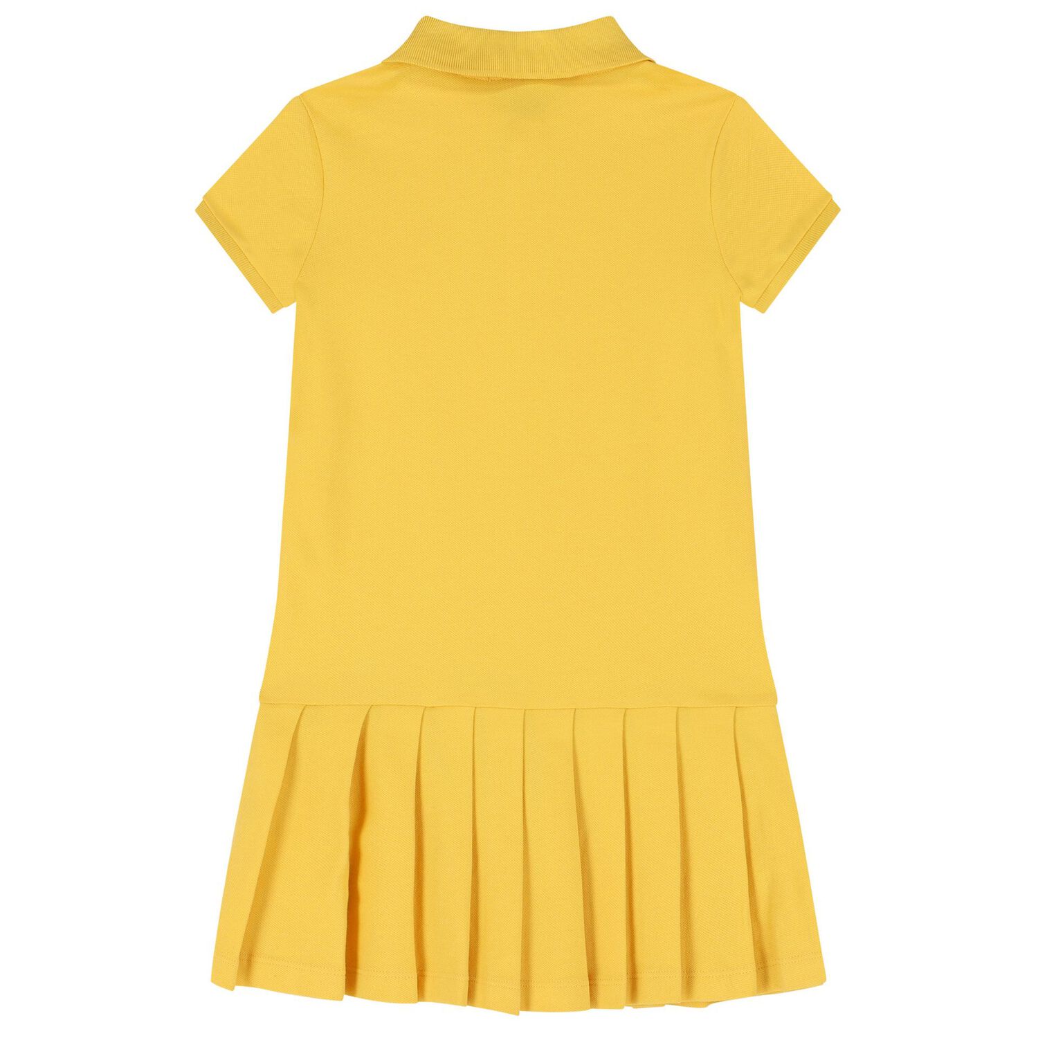 Girls Yellow Logo Polo Dress, 1, hi-res