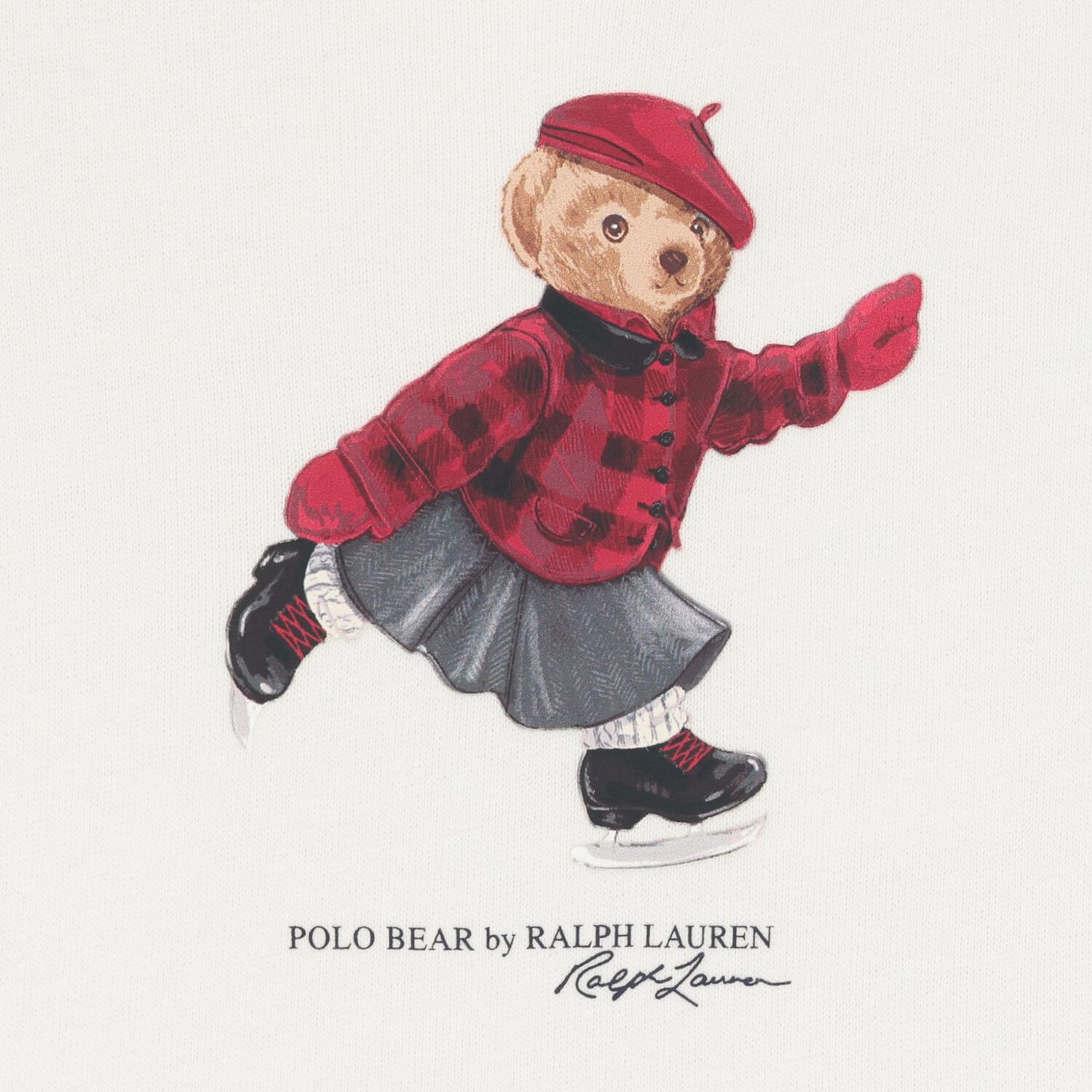 Baby Girls Ivory Polo Bear Sweatshirt Dress Set, 1, hi-res