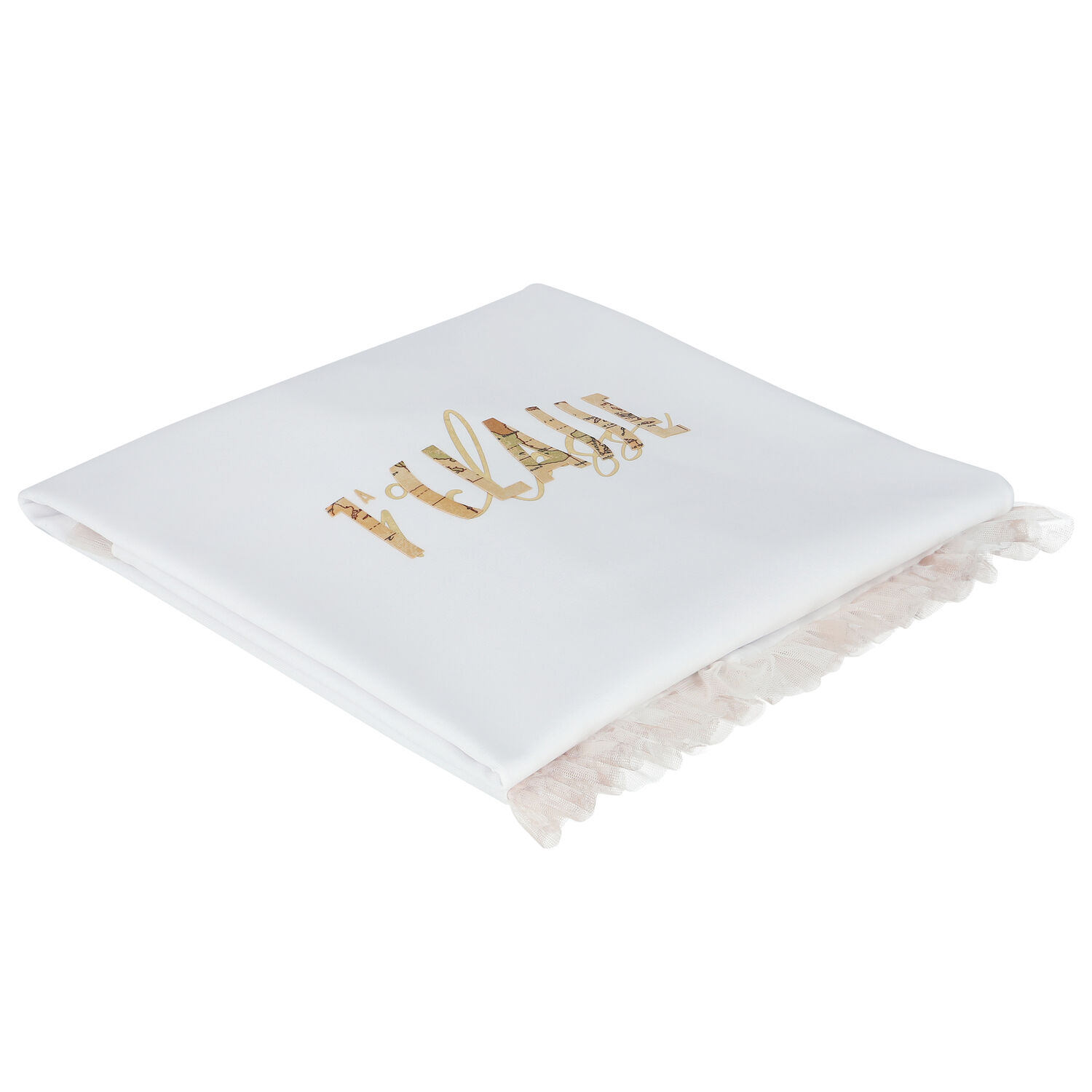 Girls White Logo Baby Blanket, 1, hi-res