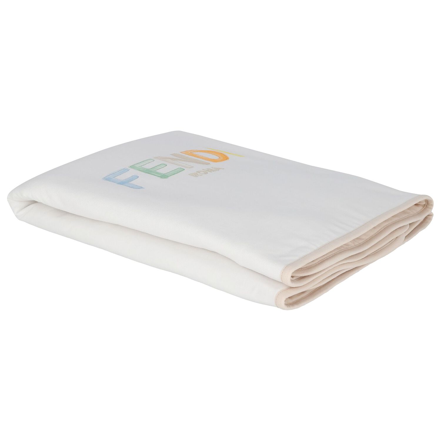 Ivory & Beige Logo Baby Blanket, 3, hi-res