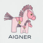 Girls White & Pink Horse Pyjamas, 2, hi-res