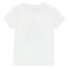 Girls White Logo T-Shirt, 1, hi-res