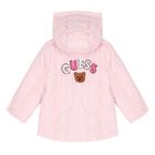Younger Girls Pink Padded Puffer Jacket, 1, hi-res
