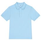 Boys Blue Logo Polo Shirt, 1, hi-res