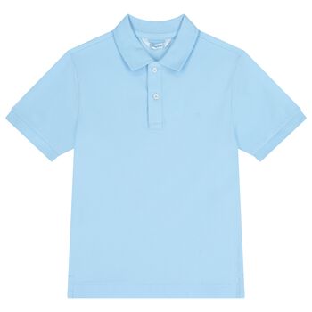 Boys Blue Logo Polo Shirt