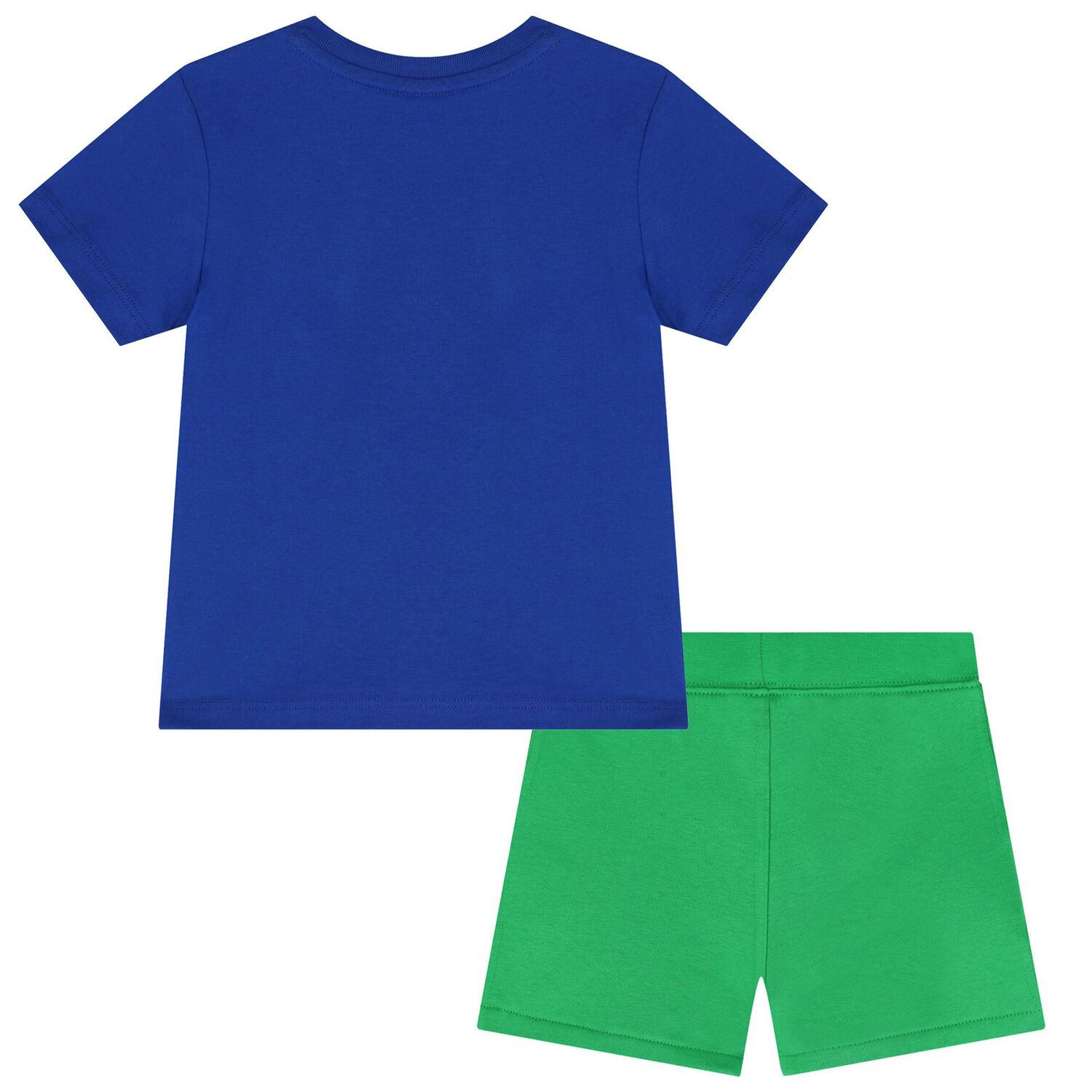 Baby Boys Blue & Green Short Set, 1, hi-res