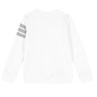 Boys White Logo Sweatshirt, 1, hi-res