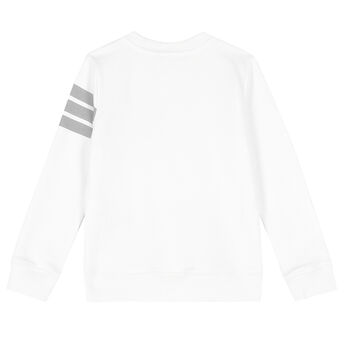 Boys White Logo Sweatshirt