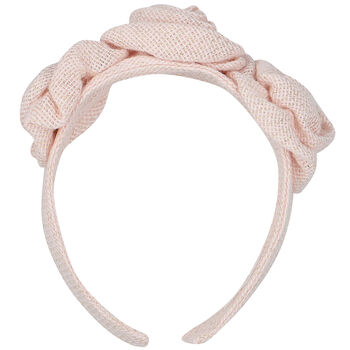 Girls Pink & Gold Floral Heaband