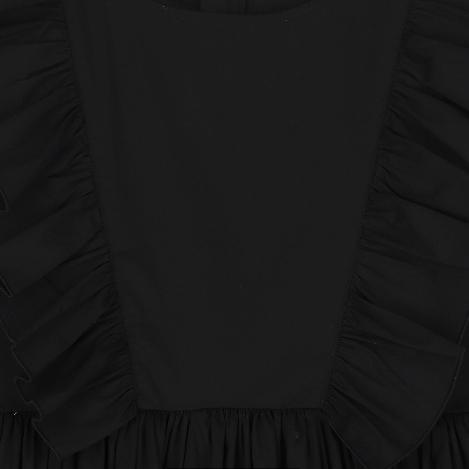 Girls Black Ruffled Dress, 1, hi-res