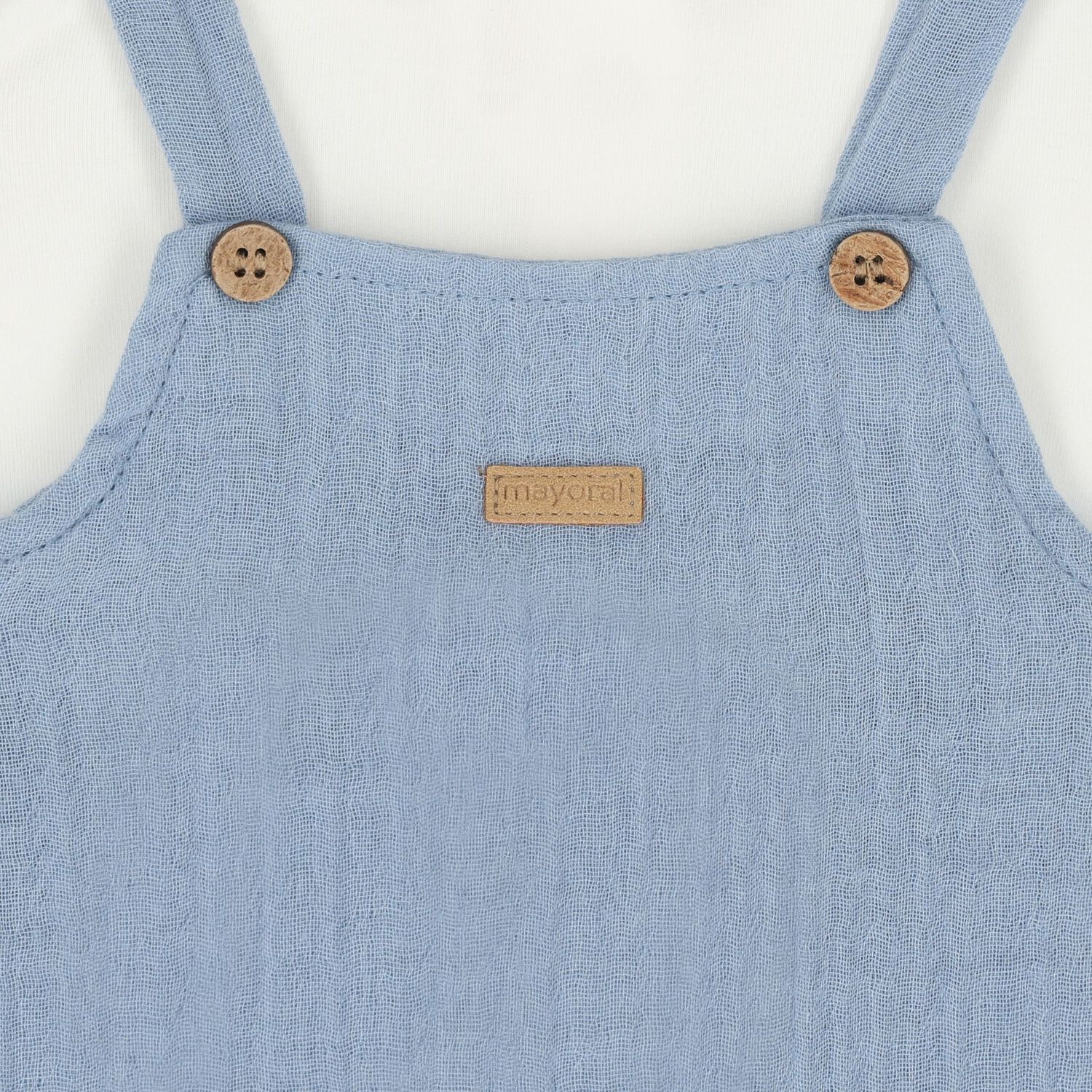 Baby Boys White & Blue Romper Set, 2, hi-res