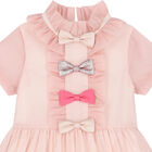 Girls Pink Bow Dress, 1, hi-res