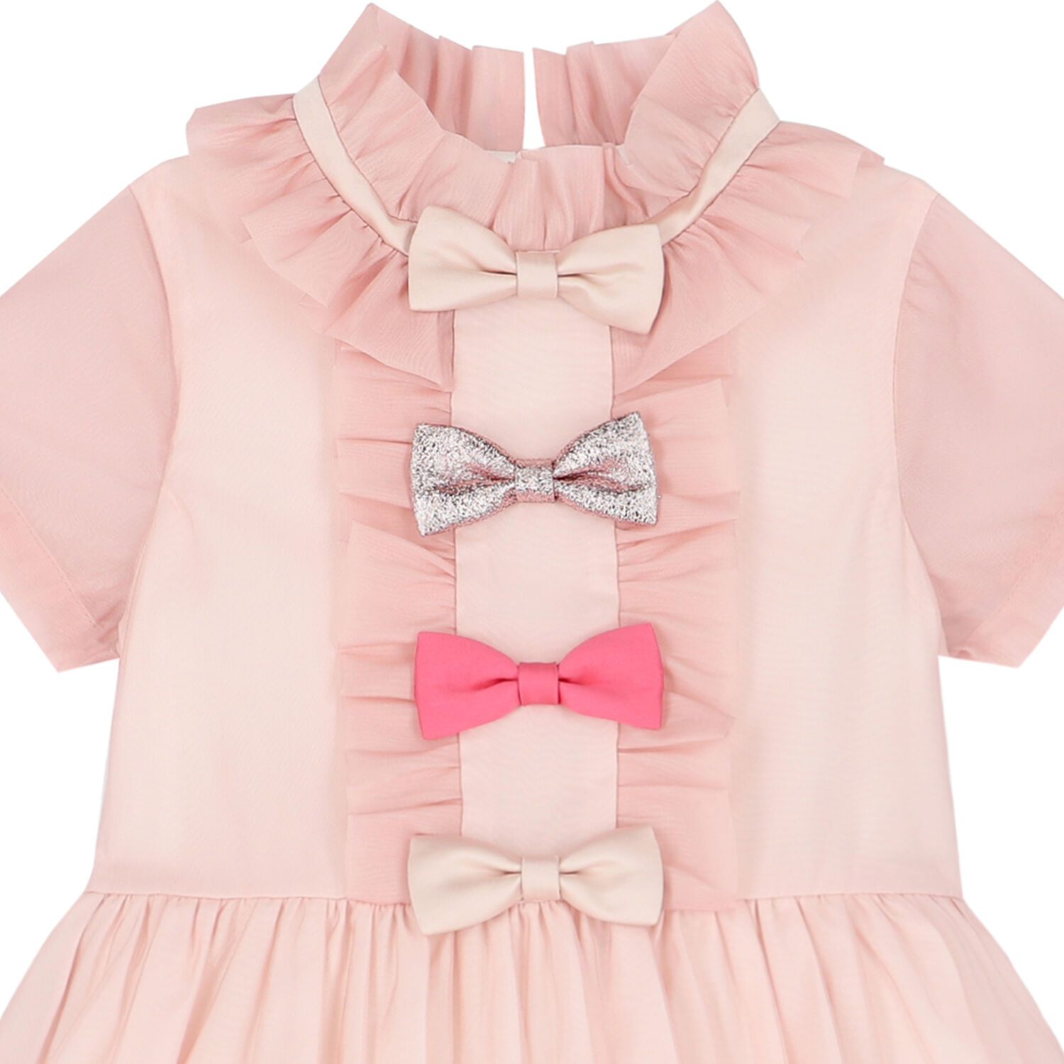 Girls Pink Bow Dress, 1, hi-res image number null