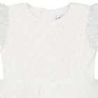 Girls White Tulle & Sequin Dress, 1, hi-res