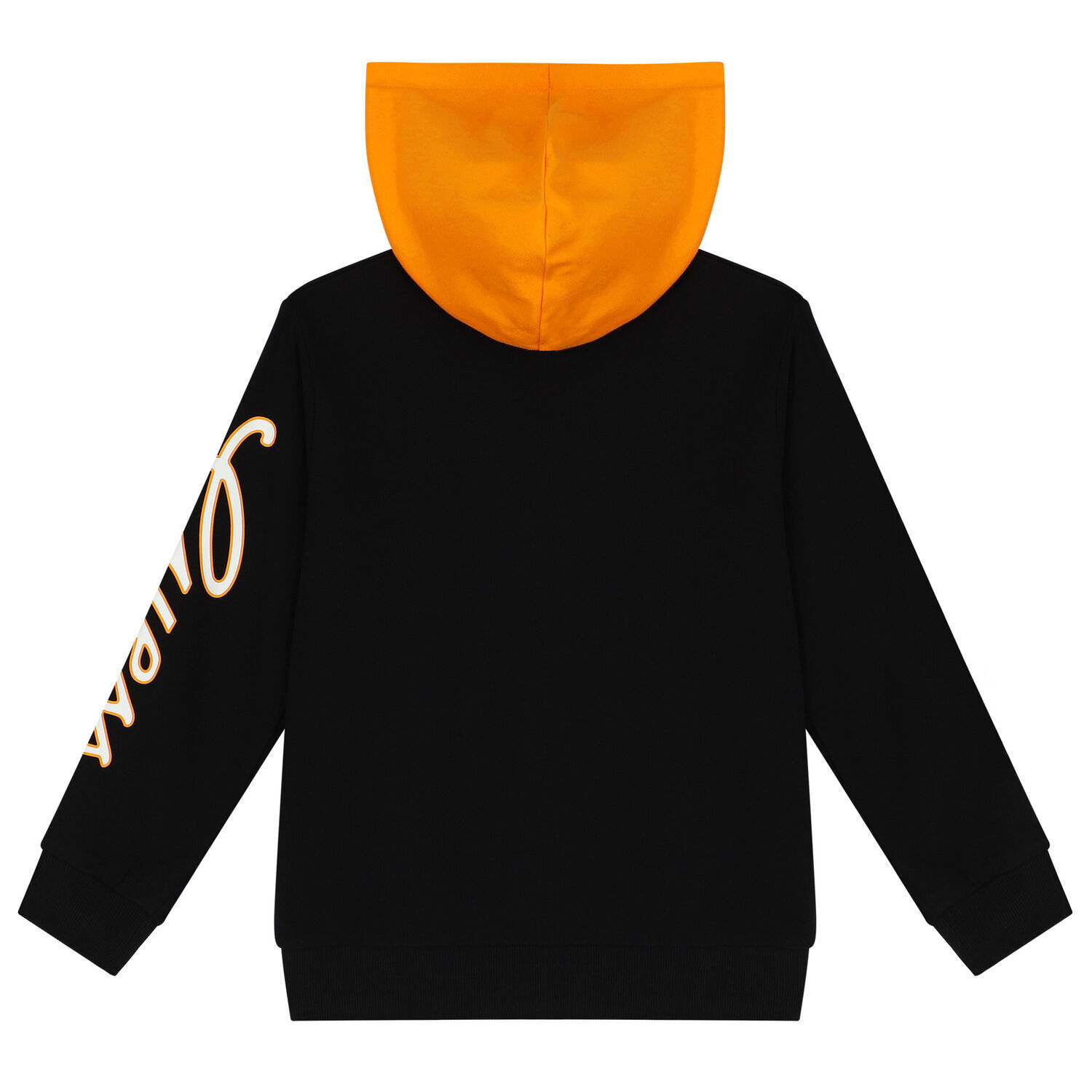 Boys Black Logo Hooded Zip Up Top, 1, hi-res