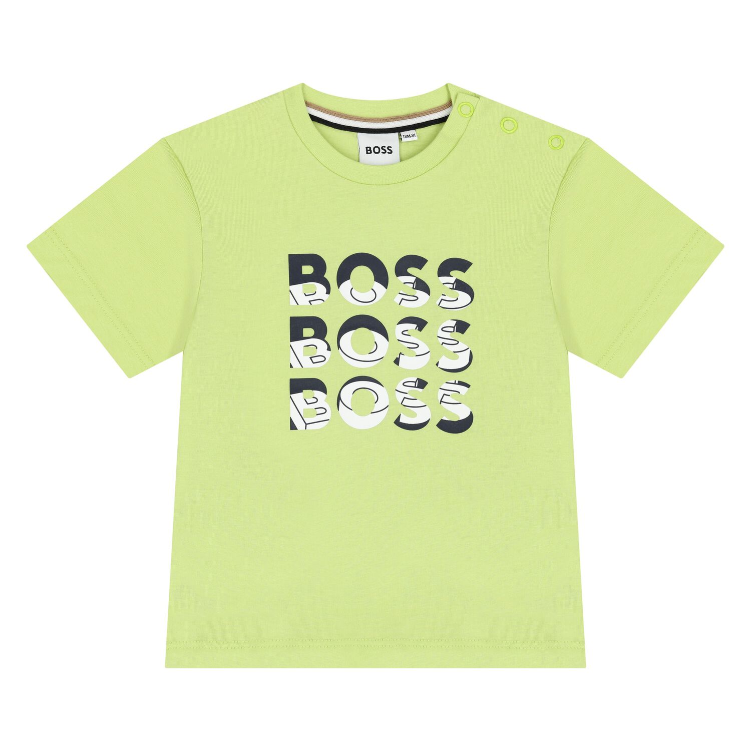 Younger Boys Green Logo T-Shirt, 4, hi-res image number null