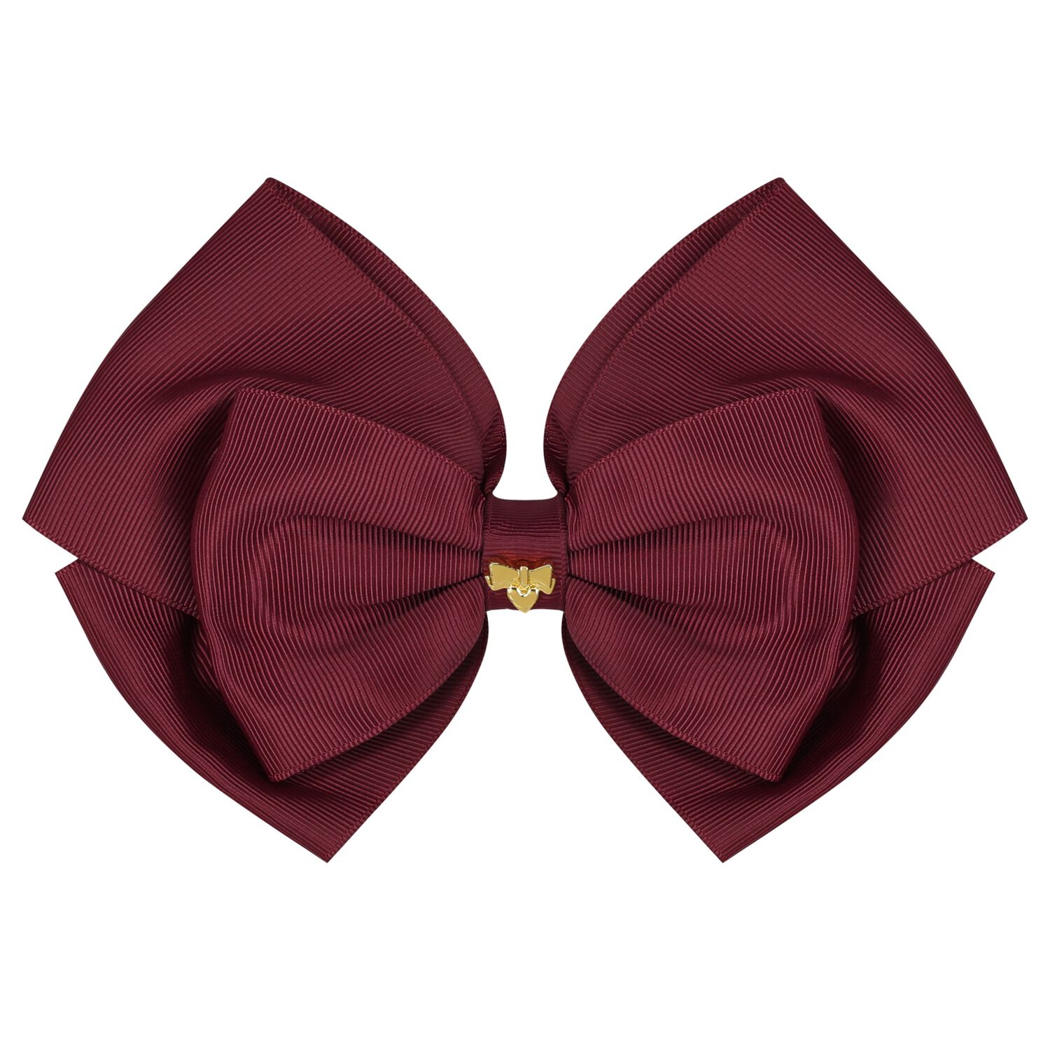 Girls Burgundy Bow Hairclip, 1, hi-res