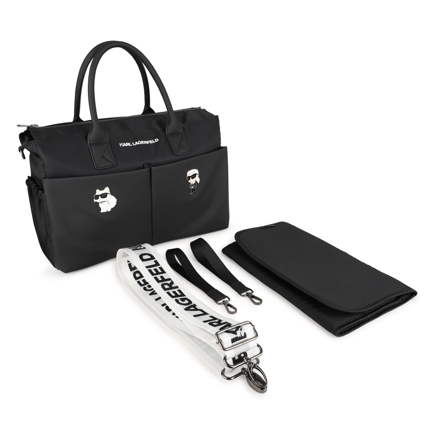 Black Choupette & Karl Changing Bag, 1, hi-res