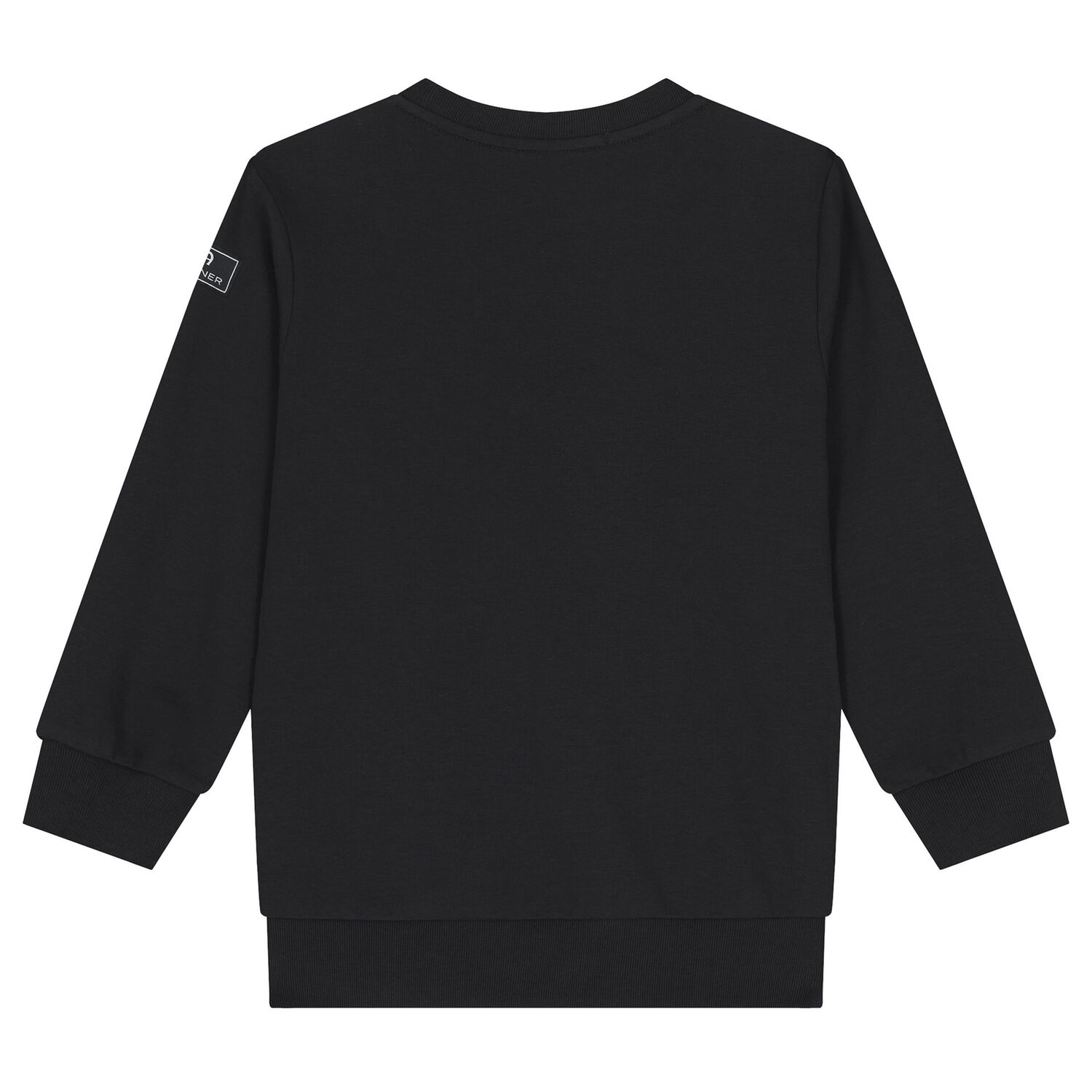 Boys Black Logo Sweatshirt, 1, hi-res