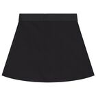 Girls Black Logo Skirt, 1, hi-res